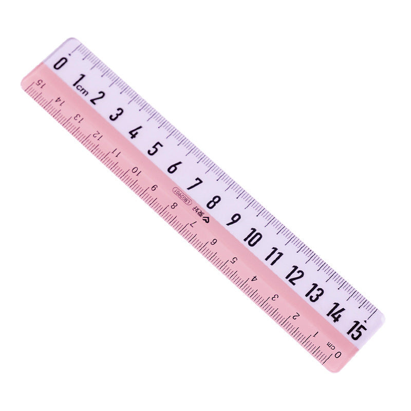 Warm Color Ruler 15cm Ruler Transparent Plastic