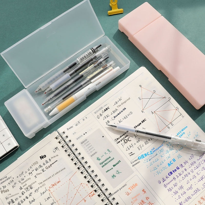 Simple Transparent Frosted Stationery Box