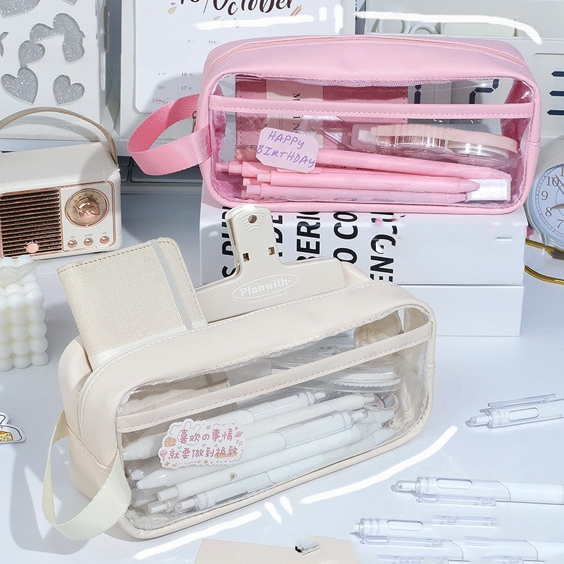 Transparent Large Capacity Visual Stationery Box