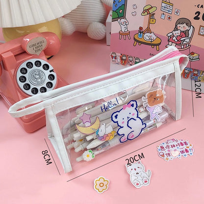 Transparent Large Capacity Visual Stationery Box