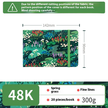 Feiluniao Watercolor Notebook Fabric Handmade Mini Portable Portable Character Sketch Hand Painted Graffiti Drawing Book