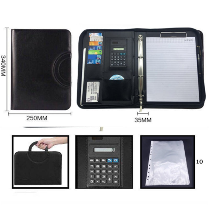 Business Multi-function Folder Zipper Clip Pen