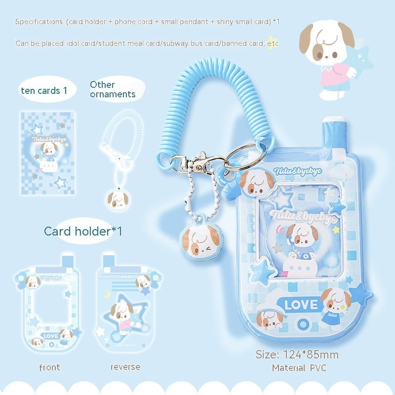 Kitten Puppy Cute Student Campus Bus Pass Document Folder