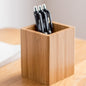 Bamboo pen holder stationery storage jar