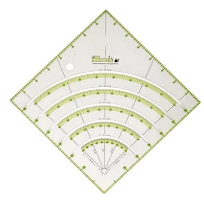 Ruler cloth art round fan ruler
