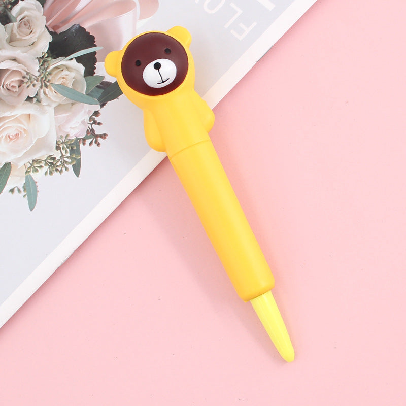 Compatible with Apple , Vent Pen Pressure Pen Creative Cartoon Soft Students Use Pinch Pen Cute Super Cute Gel Pen Decompression Pen