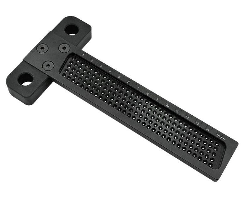 Woodworking Ruler Aluminum T-shaped Perforated Ruler Square Ruler Woodworking Ruler