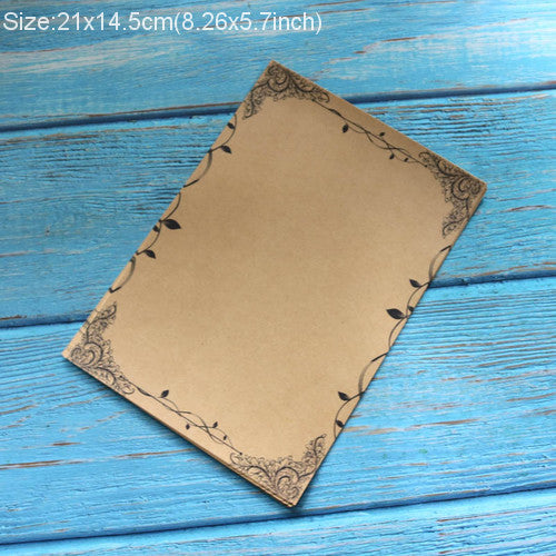 Vintage Kraft Paper Stationery Set Rose Flower European Lace Creative Stationery