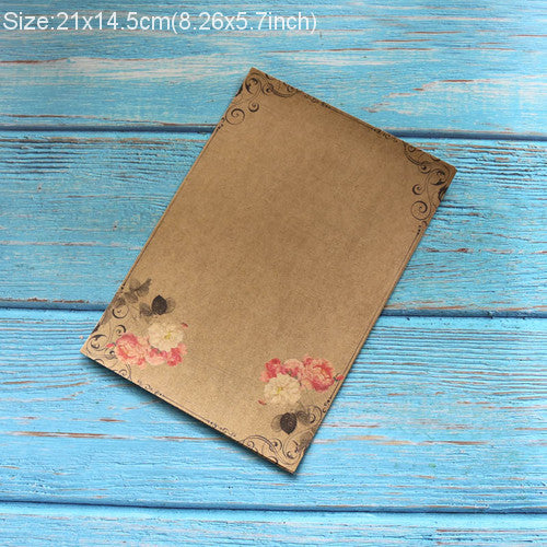 Vintage Kraft Paper Stationery Set Rose Flower European Lace Creative Stationery