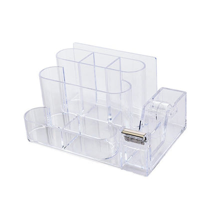 Stationery Storage Box Transparent Desk Shelf