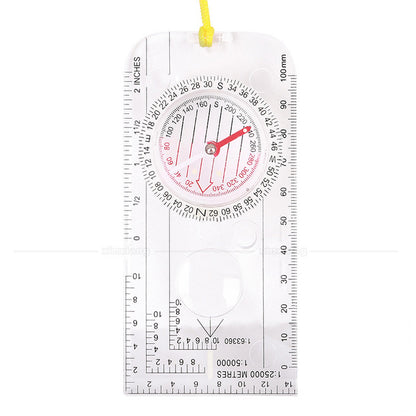 Scale Ruler Compass Transparent Acrylic Map Ruler