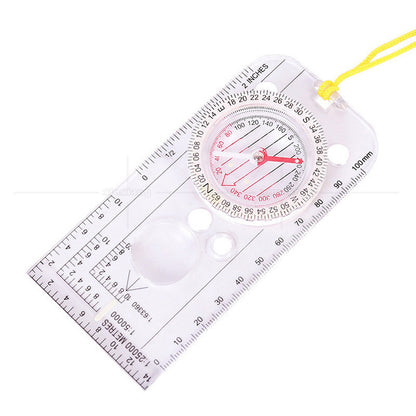Scale Ruler Compass Transparent Acrylic Map Ruler