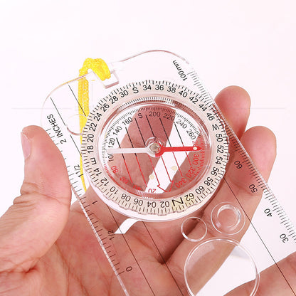 Scale Ruler Compass Transparent Acrylic Map Ruler
