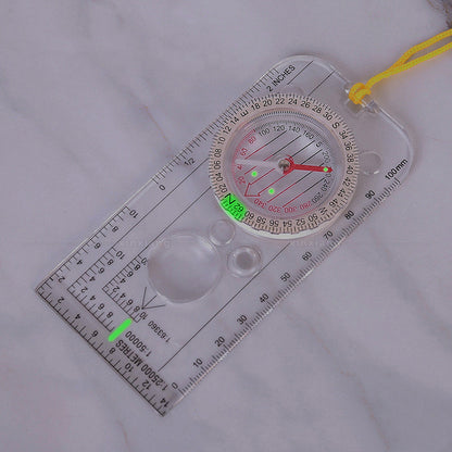 Scale Ruler Compass Transparent Acrylic Map Ruler