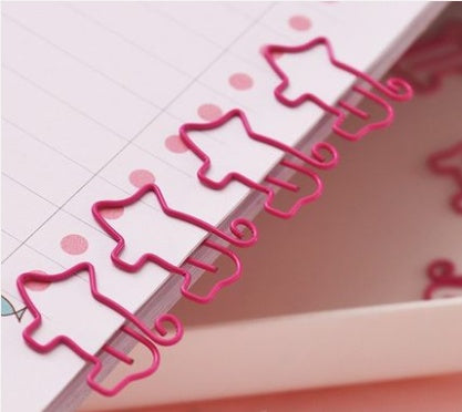 20 Pcs Lot Cute Cartoon Pig Animal Pink Bookmark Paper Clip
