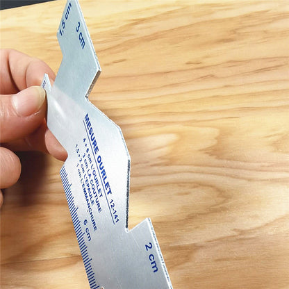 Multilateral Aluminum Ruler Metal Patchwork Ruler Garment Tailor Design Ruler Patchwork Thickness Ruler