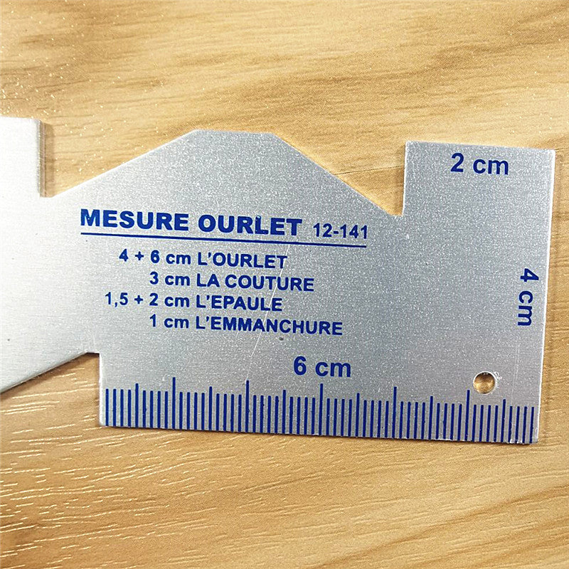 Multilateral Aluminum Ruler Metal Patchwork Ruler Garment Tailor Design Ruler Patchwork Thickness Ruler