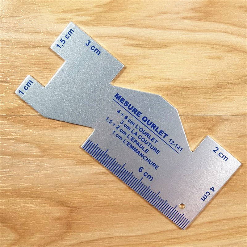 Multilateral Aluminum Ruler Metal Patchwork Ruler Garment Tailor Design Ruler Patchwork Thickness Ruler