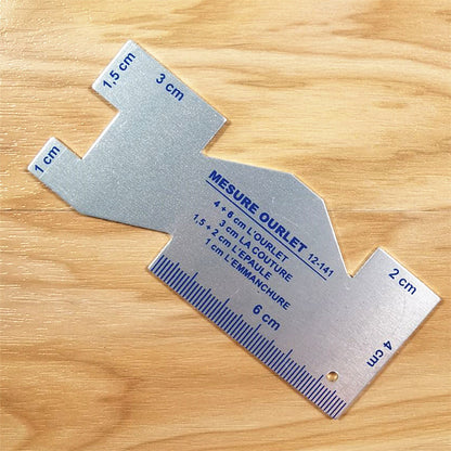 Multilateral Aluminum Ruler Metal Patchwork Ruler Garment Tailor Design Ruler Patchwork Thickness Ruler