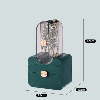 Jewelry Storage Box With Drawer Large Capacity Earrings Necklace Bracelets Bangles Desk Organizer Portable Desktop Jewelry Box