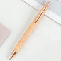 Ins Metal Pen Pu Bag Diamond Pen Sequin Press Pen Customized Multi-Color Press Ballpoint Pen