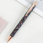 Ins Metal Pen Pu Bag Diamond Pen Sequin Press Pen Customized Multi-Color Press Ballpoint Pen