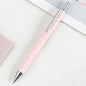 Ins Metal Pen Pu Bag Diamond Pen Sequin Press Pen Customized Multi-Color Press Ballpoint Pen