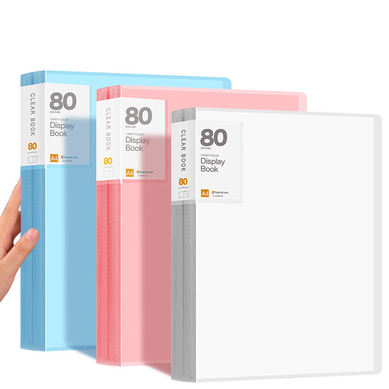 A3 Folder Transparent Test Paper Folder Insert Pocket Hand Frame Storage Book