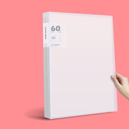 A3 Folder Transparent Test Paper Folder Insert Pocket Hand Frame Storage Book