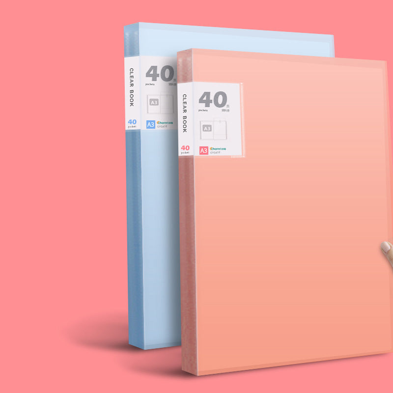 A3 Folder Transparent Test Paper Folder Insert Pocket Hand Frame Storage Book
