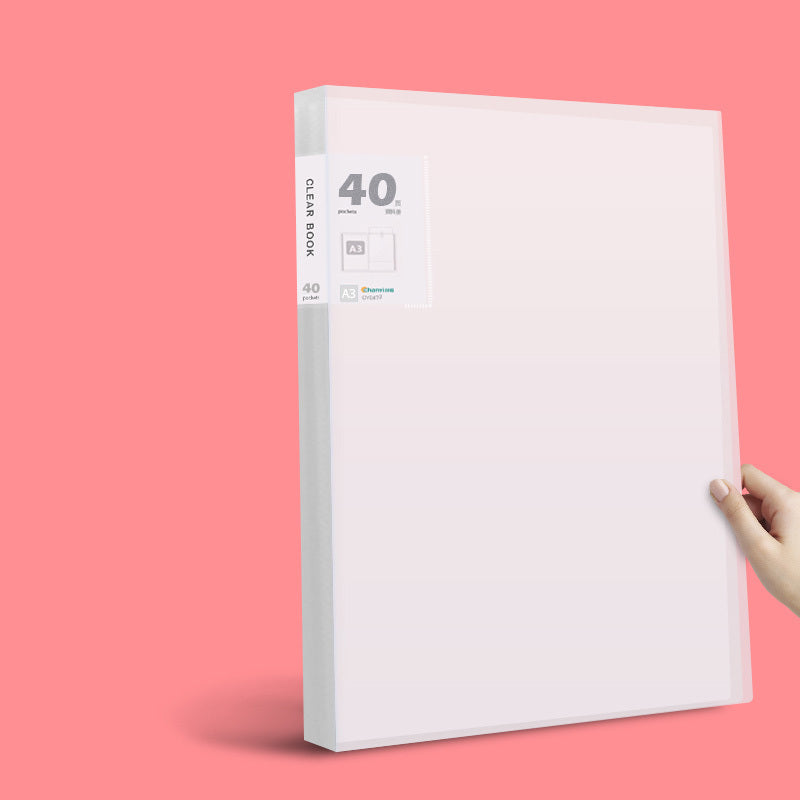 A3 Folder Transparent Test Paper Folder Insert Pocket Hand Frame Storage Book