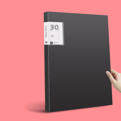 A3 Folder Transparent Test Paper Folder Insert Pocket Hand Frame Storage Book