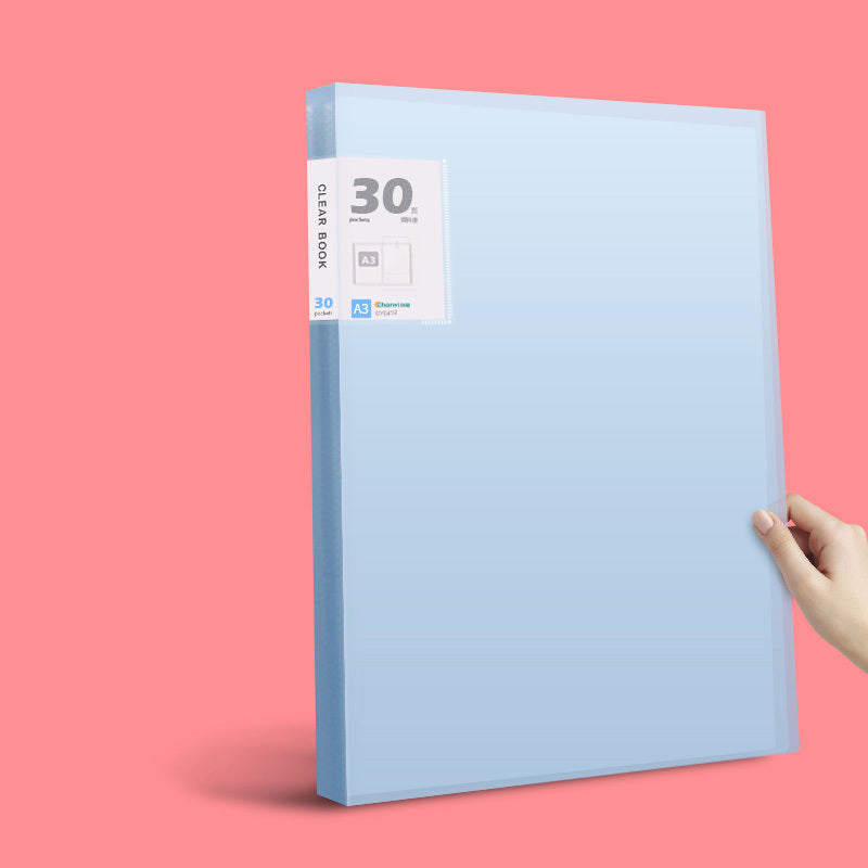 A3 Folder Transparent Test Paper Folder Insert Pocket Hand Frame Storage Book