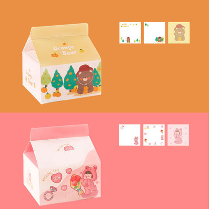 Milk Carton Post-it Note Korean Ins Removable Note Paper