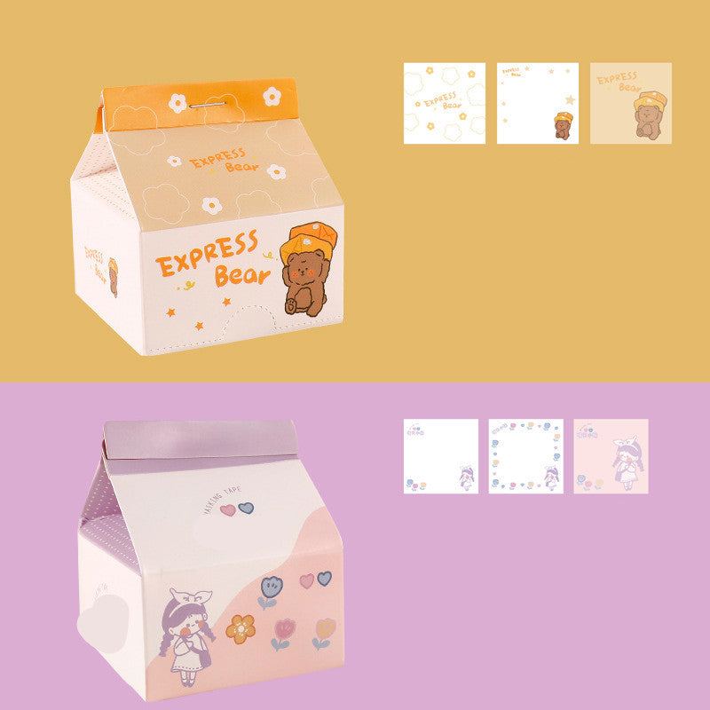 Milk Carton Post-it Note Korean Ins Removable Note Paper