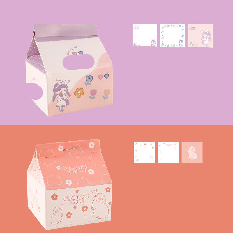Milk Carton Post-it Note Korean Ins Removable Note Paper