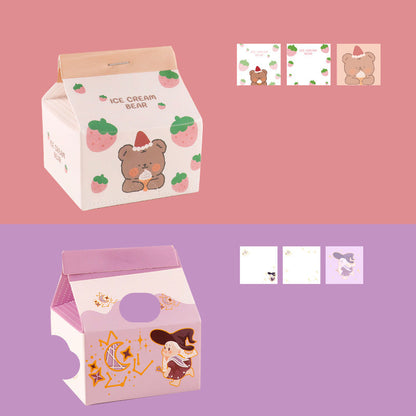 Milk Carton Post-it Note Korean Ins Removable Note Paper