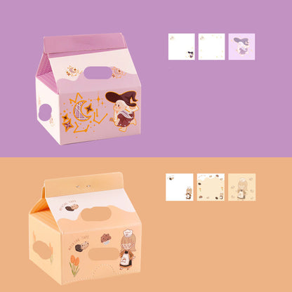 Milk Carton Post-it Note Korean Ins Removable Note Paper