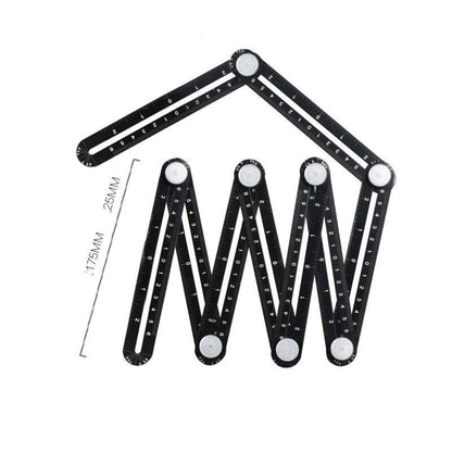 Six Fold Ruler, Multi-fold Section Ruler, Perforated Multi-function Folding Ruler