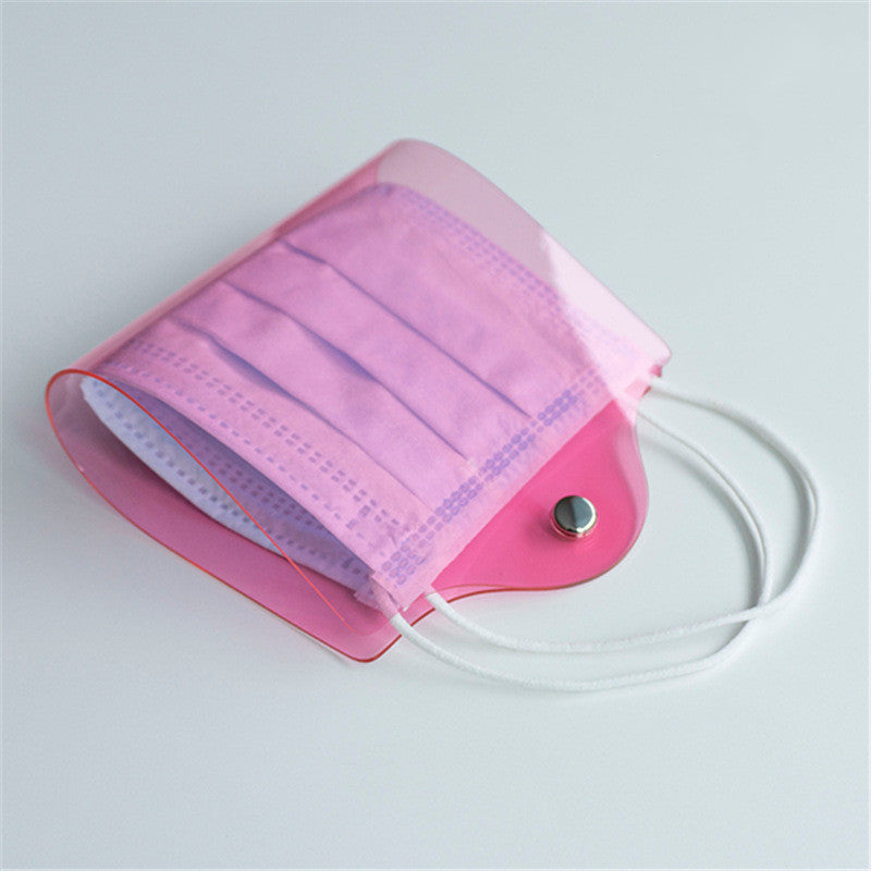 Japan And South Korea Pvc Mask Temporary Storage Folder Transparent Pvc Mask Storage Folder Spot Student Mask Storage Cover