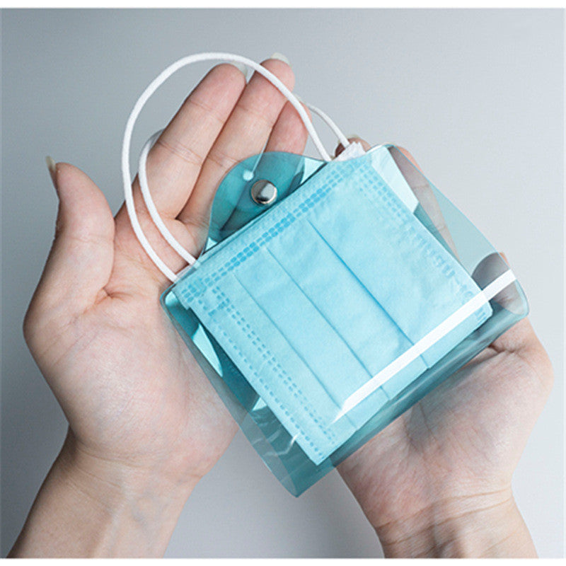 Japan And South Korea Pvc Mask Temporary Storage Folder Transparent Pvc Mask Storage Folder Spot Student Mask Storage Cover