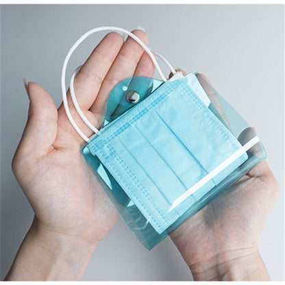 Japan And South Korea Pvc Mask Temporary Storage Folder Transparent Pvc Mask Storage Folder Spot Student Mask Storage Cover