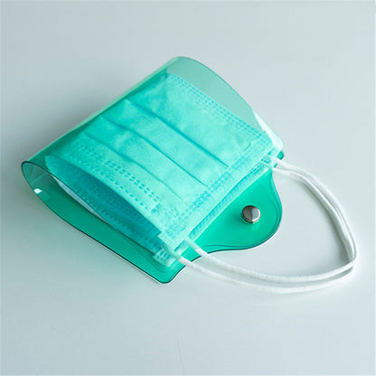 Japan And South Korea Pvc Mask Temporary Storage Folder Transparent Pvc Mask Storage Folder Spot Student Mask Storage Cover
