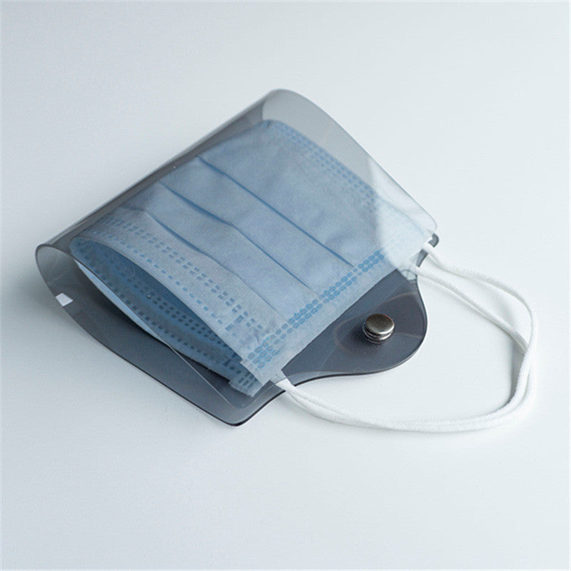 Japan And South Korea Pvc Mask Temporary Storage Folder Transparent Pvc Mask Storage Folder Spot Student Mask Storage Cover