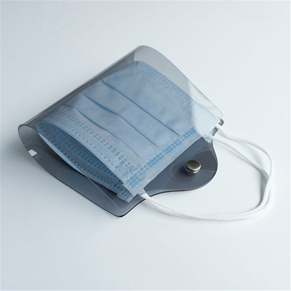 Japan And South Korea Pvc Mask Temporary Storage Folder Transparent Pvc Mask Storage Folder Spot Student Mask Storage Cover