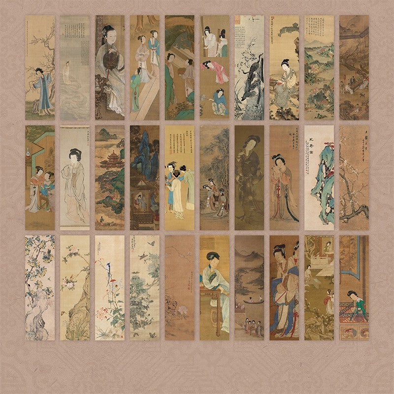 Ancient Painting Portrait Stationery Reading Bookmark