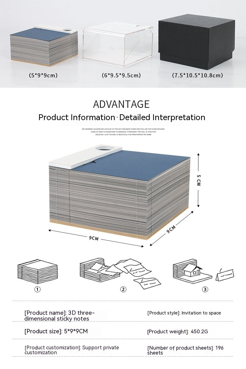 3d Stereo Notepad Calendar Paper Craft