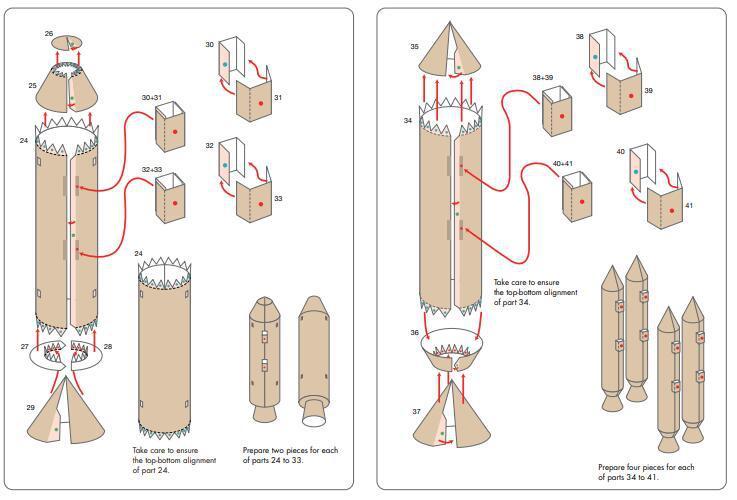 H-2 Rocket Paper Craft