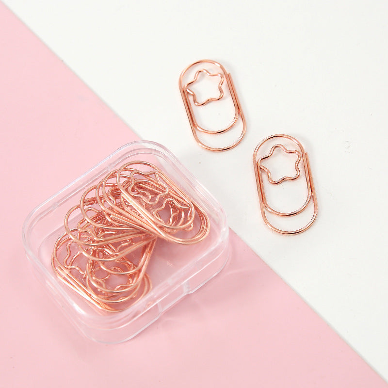 Simple Paper Clips Set Cultural And Creative Office Bookmark