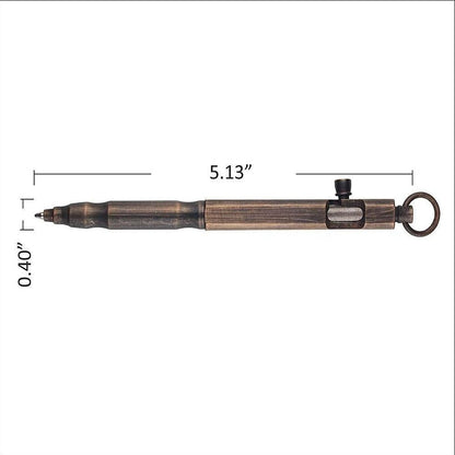 Vintage Brass Machine Gun Pen Pure Copper Tactical Pen